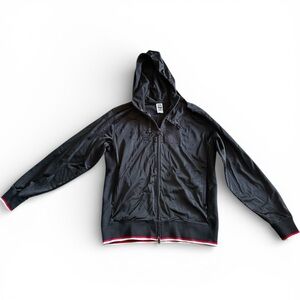 The North Face Men’s Medium Full Zip Hoodie Jacket Black Fleece Lined